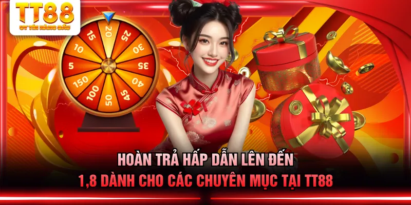 Hoàn trả hấp dẫn lên đến 1,8 dành cho các chuyên mục tại TT88